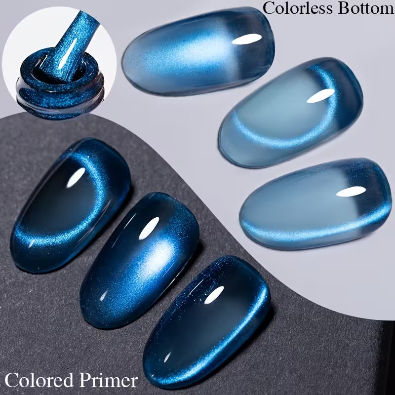 0.25oz Ocean Blue Cat Eye Gel for nail Polish.