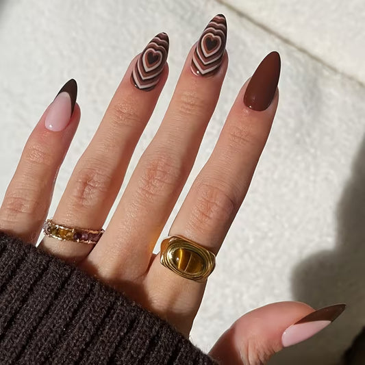 0.34oz Autumn and Winter 6pcs Caramel Cocoa Gel Nail Polish.