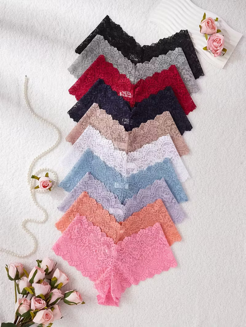 10pcs Women's Lace Sexy Thongs.