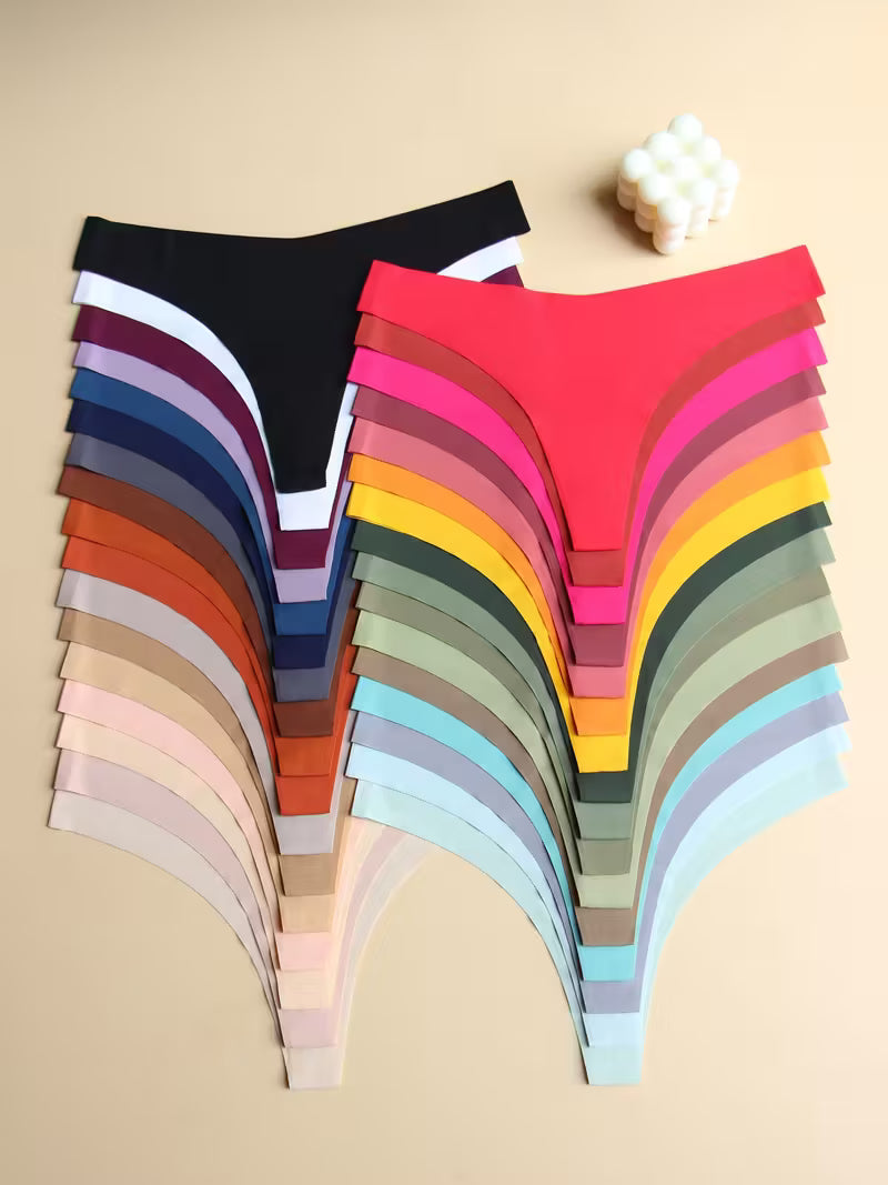 12-Pack Women’s Seamless V-Style Thongs.