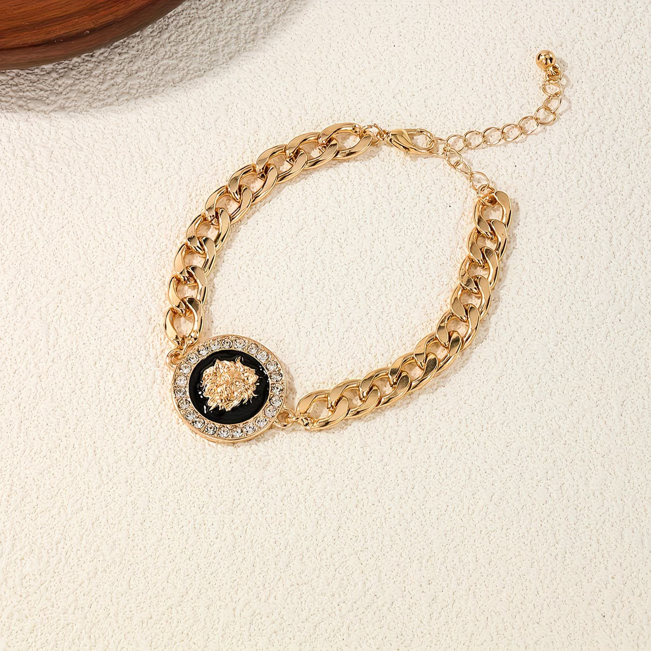 14K Gold Plated "King of the Jungle" Cuban Bracelet.