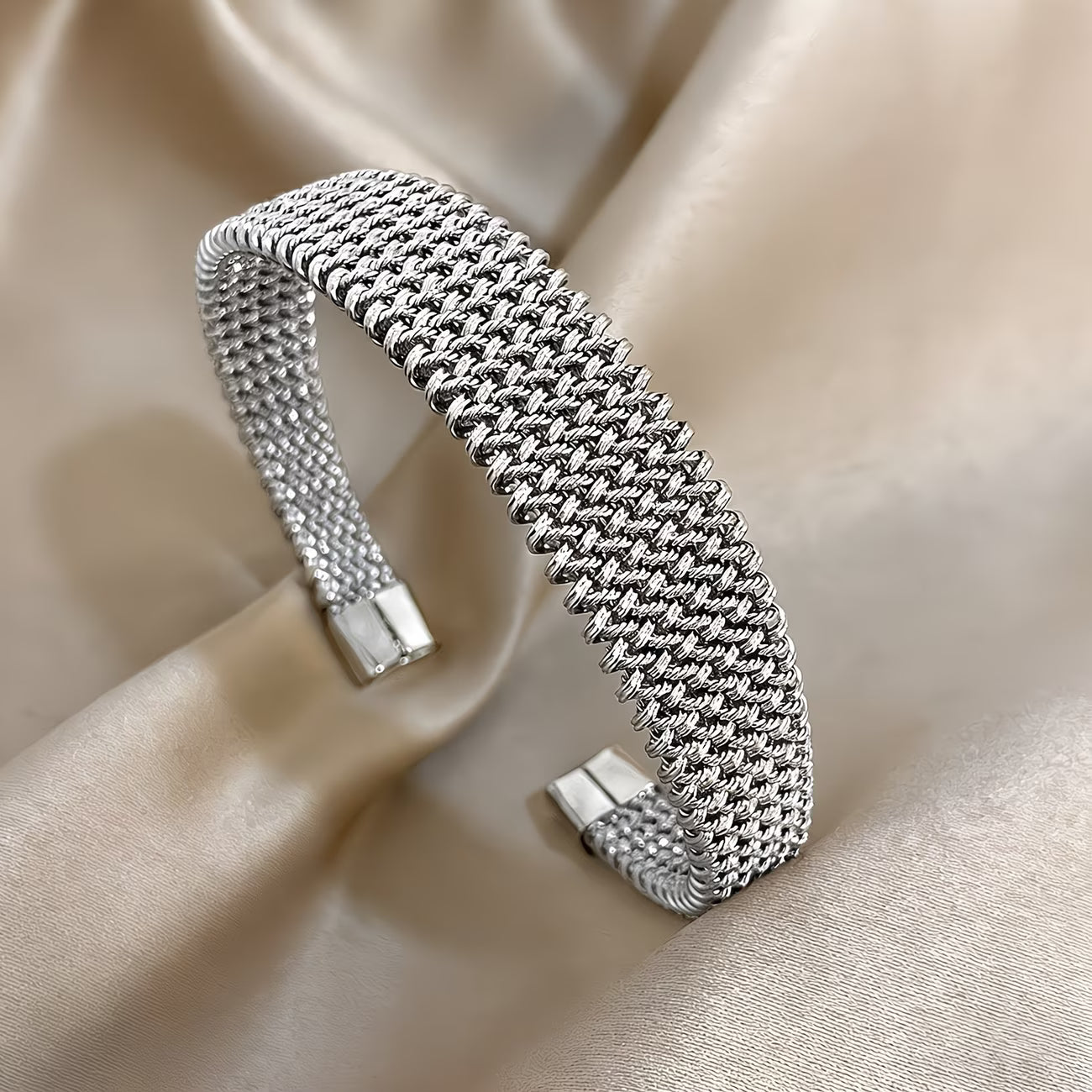 18K Gold Plated Woven Chain Bracelet.