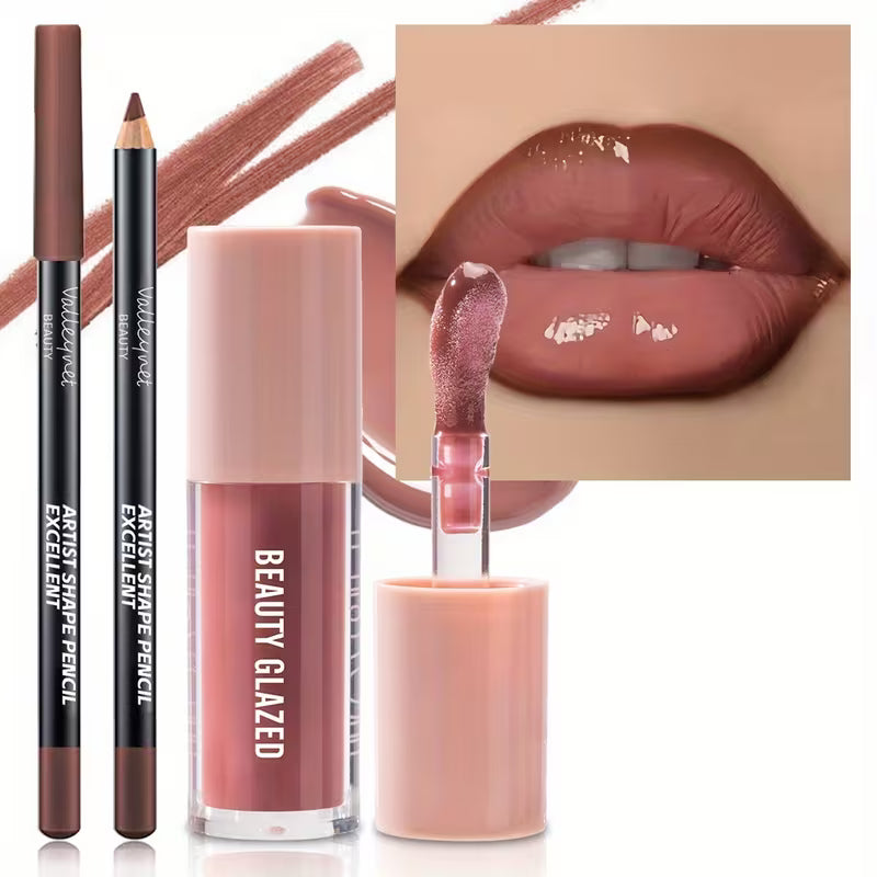 2-Piece Precision Lip Liner & Matte Glaze Set.