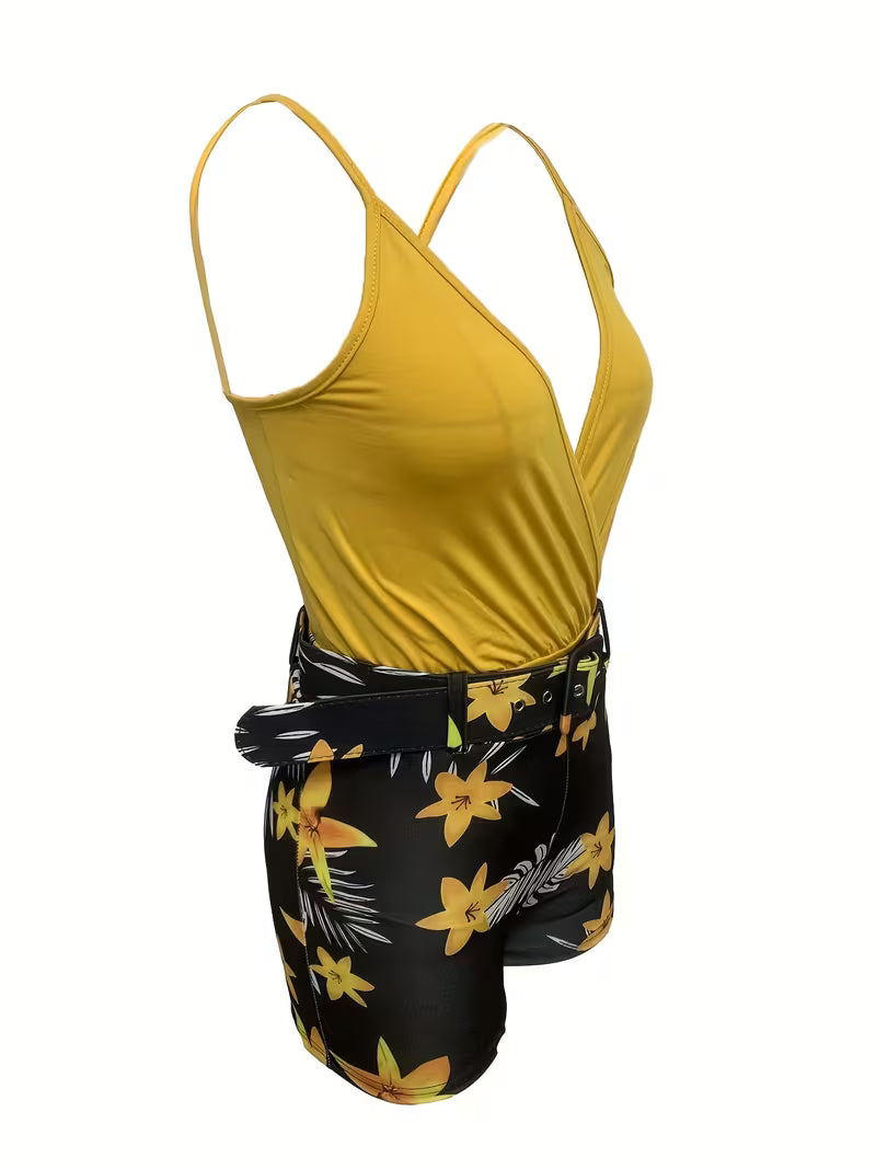 2-Piece Summer Outfit with Belt.
