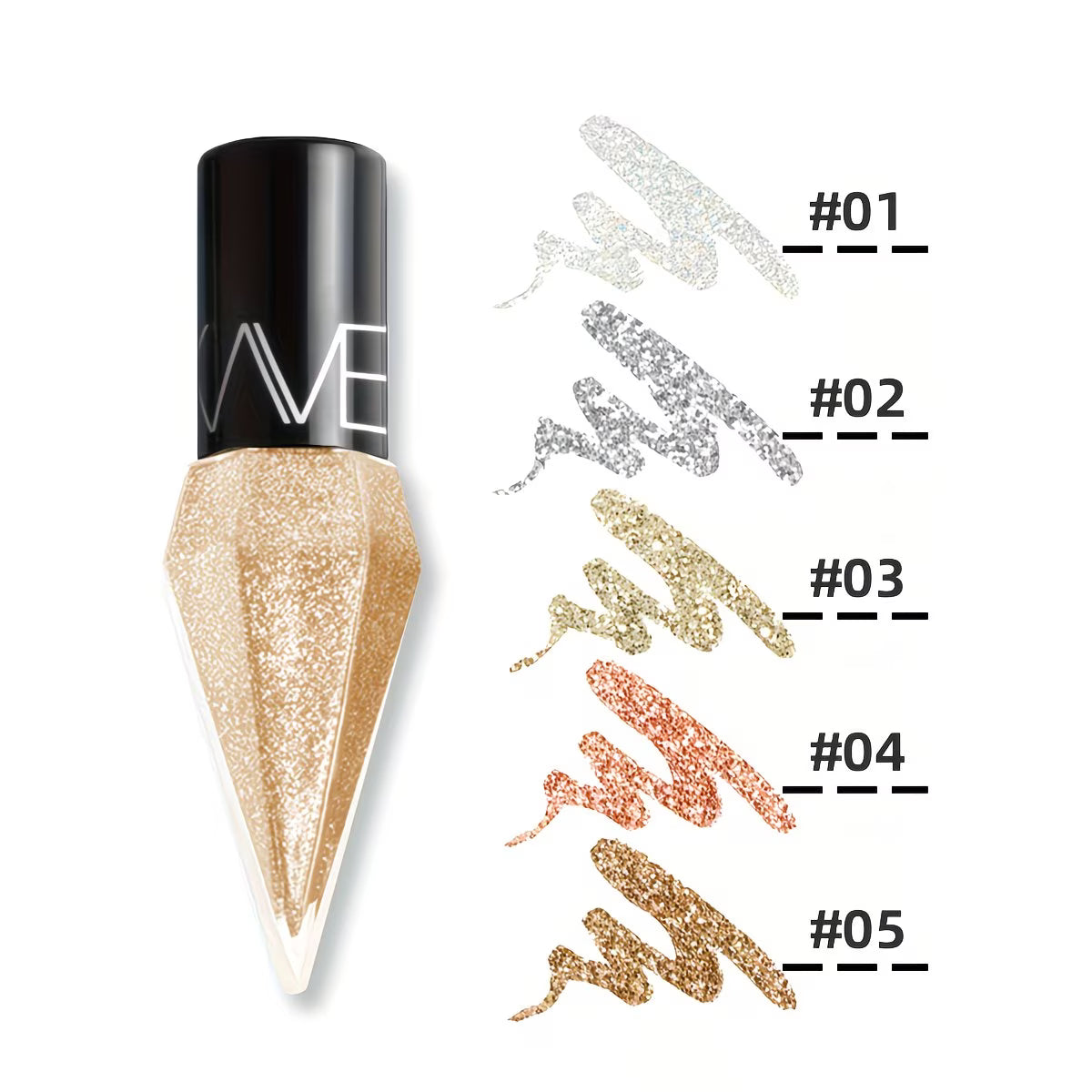 2-in-1 Waterproof Eyeshadow & Sparkling Glitter Liner.