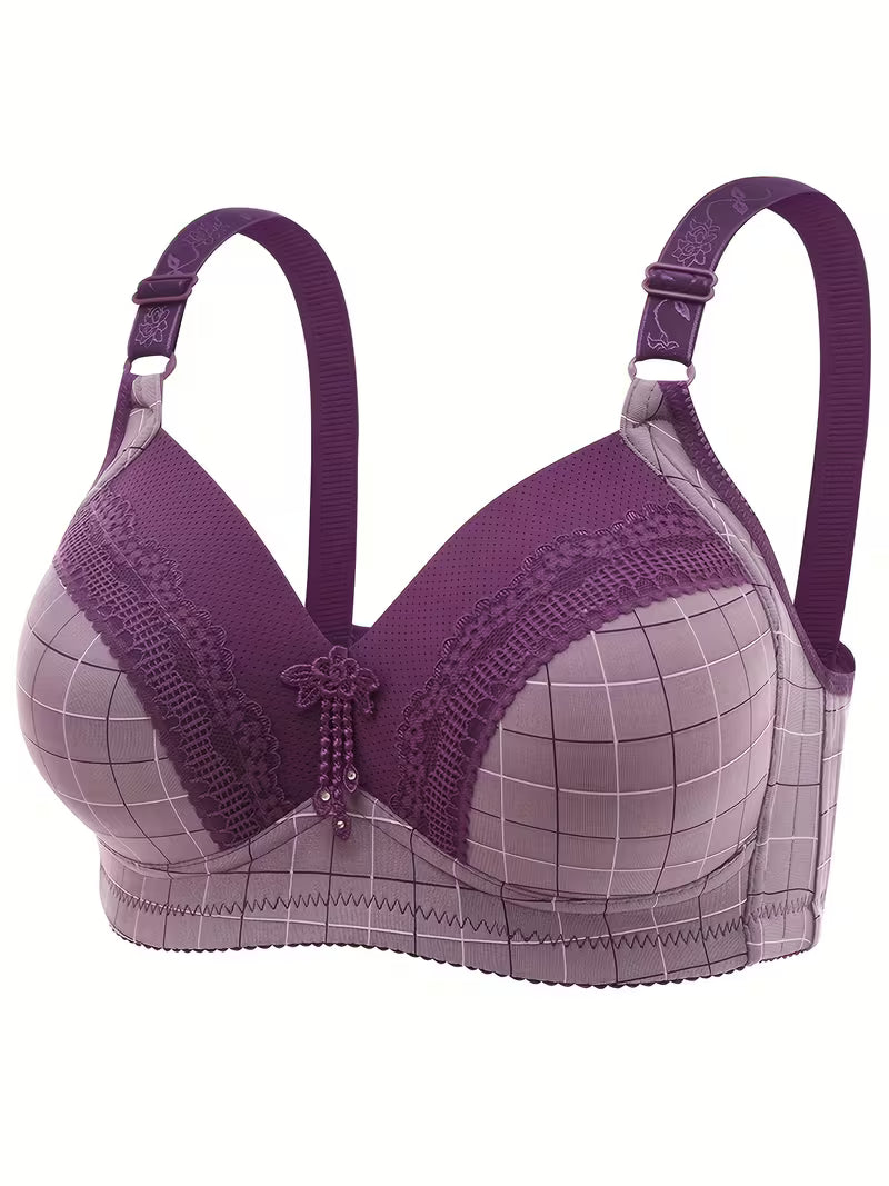 2pcs Women’s Wire-Free Breathable Bra Set.