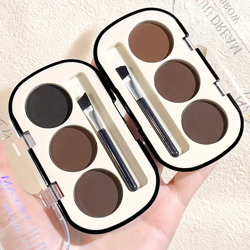 3-Color Matte Eyebrow Powder & Sculpting Tray.