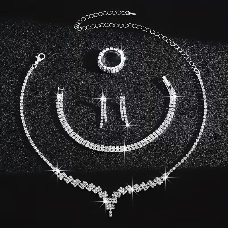 4PC Minimalist V-Shape Jewelry Set