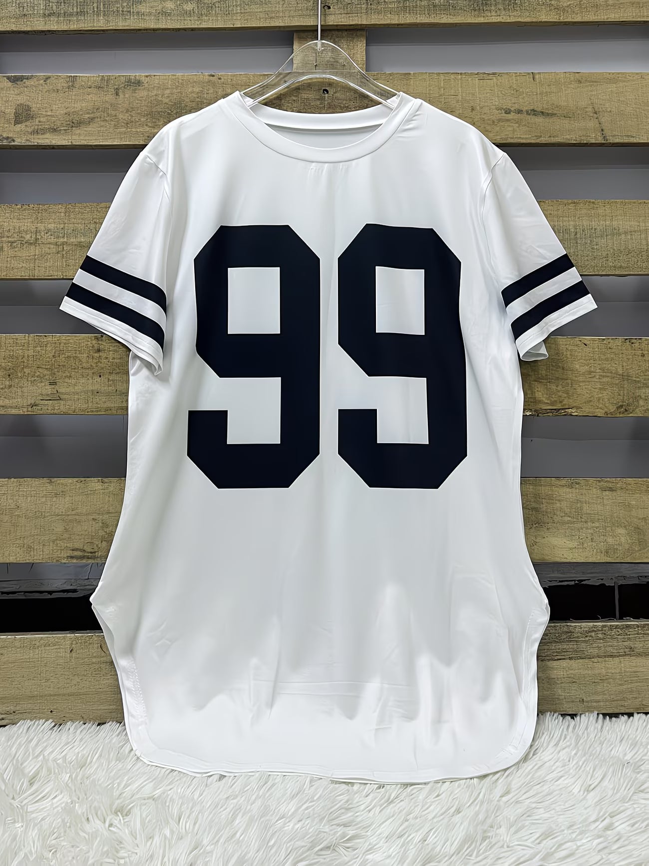 "99" Alphabet Print T-Shirt.