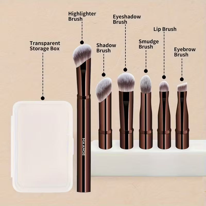 Detachable Professional Eye Brush Set & Travel Case.