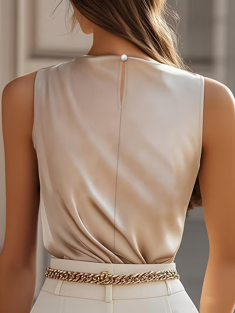 Elegant Minimalist Solid Color Tops.