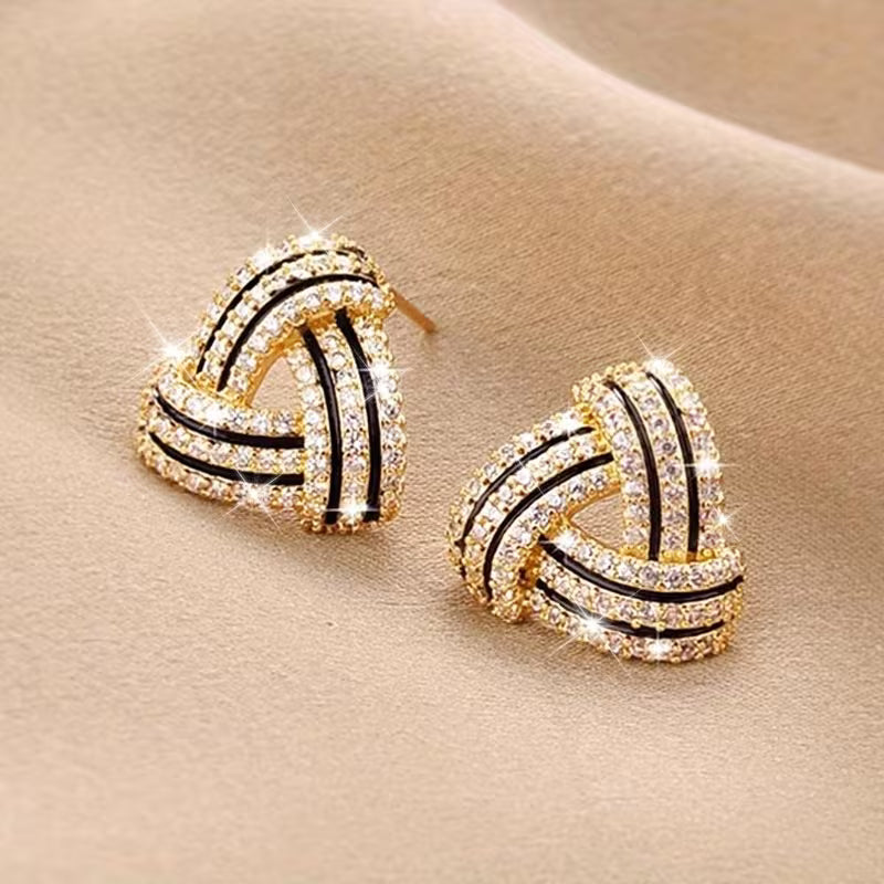 Elegant Rhinestone Triangular Geometric Sparkle.