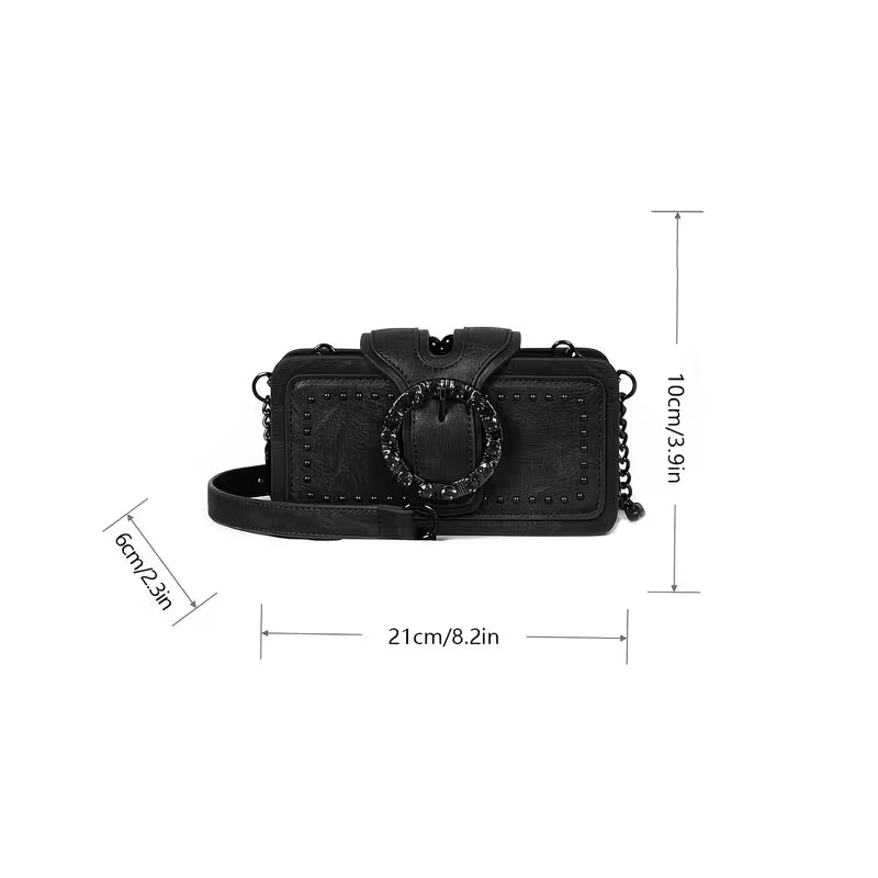 Fashion Vintage Clutch Bag with Studs.