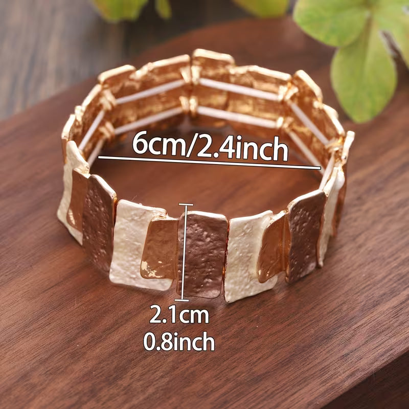 Geometric Block Bracelet.