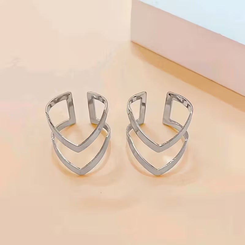 Geometric Hollow Open Ring.