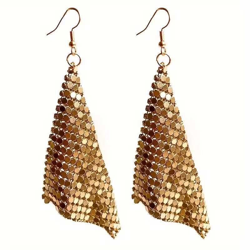 Grainy Texture Long Tassel Earrings.