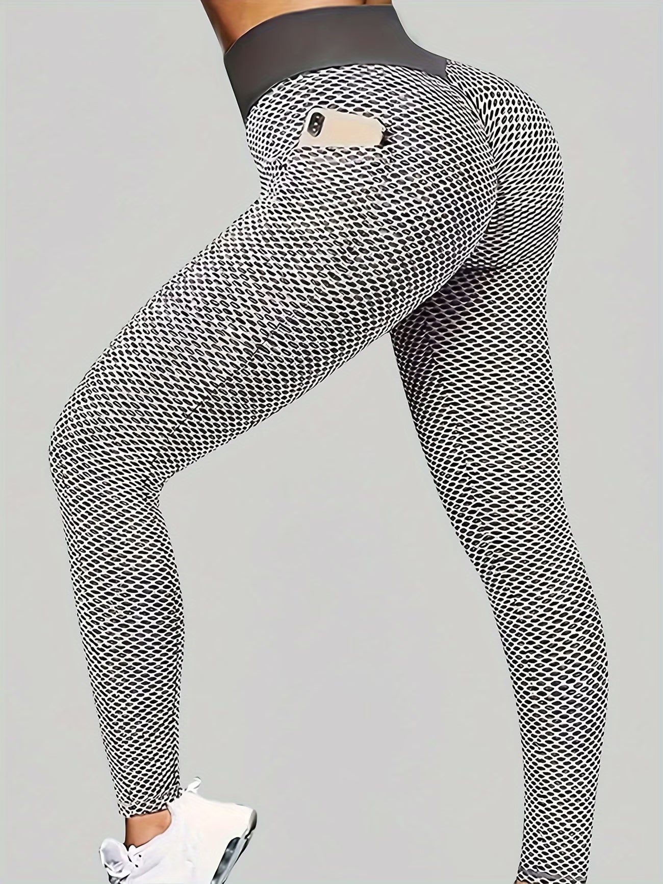 High-Waisted Honeycomb Jacquard Legging.