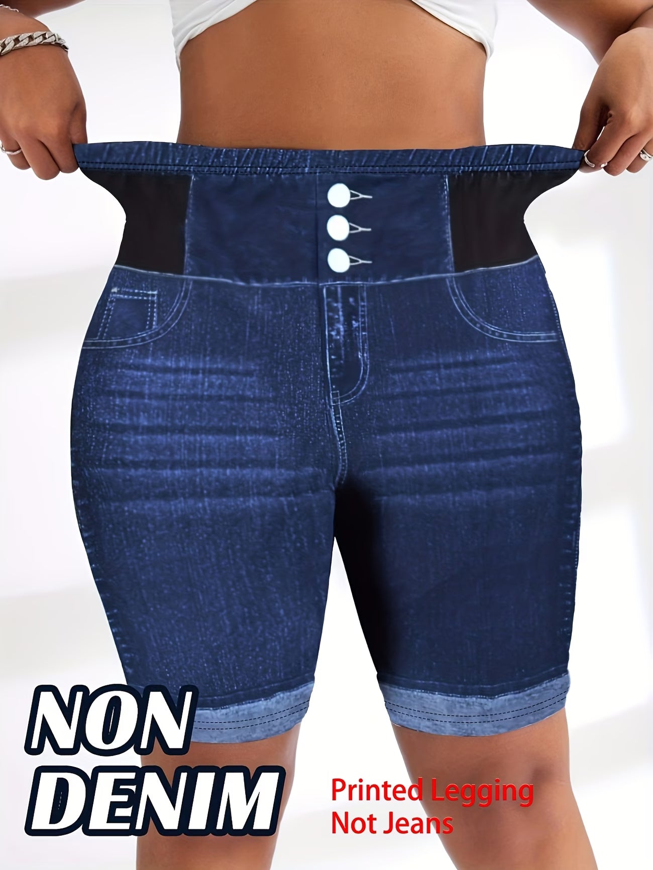 Imitation Denim Fashion Legging.