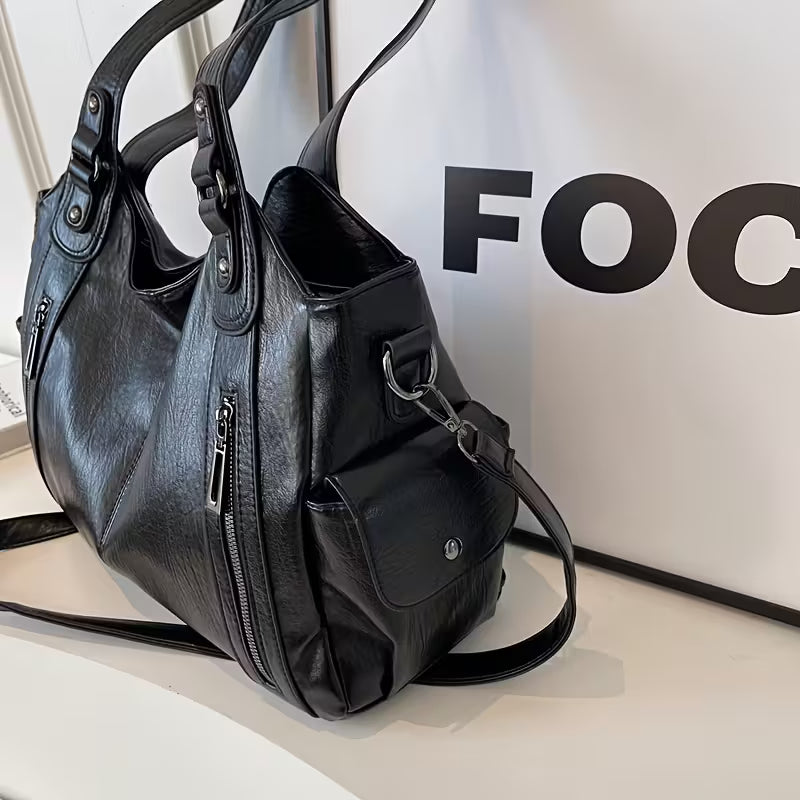 Large Multi-layer Soft Casual Single Shoulder Tote Bags.