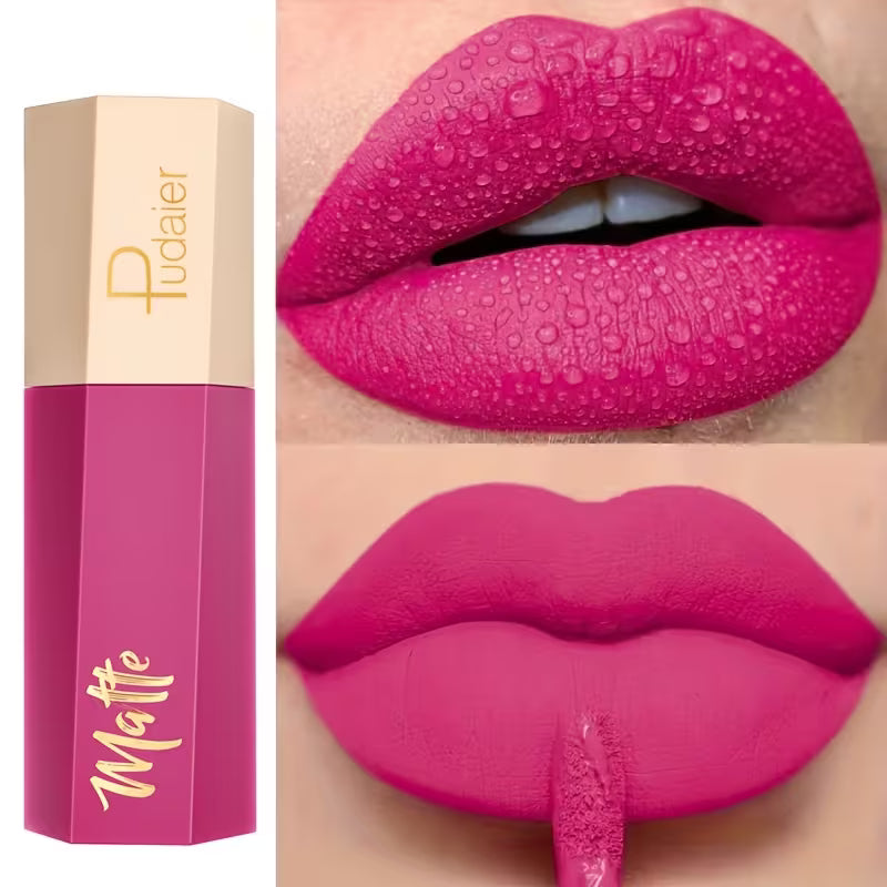 Long-Lasting Non-Stick Pink Lip Glaze.