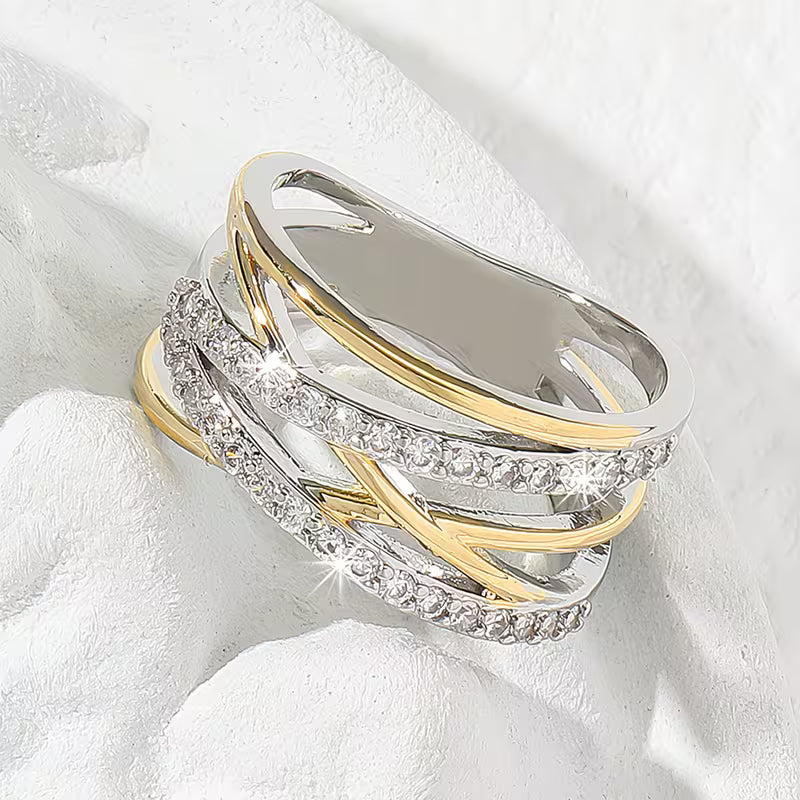 Luxury Infinity Synthetic Zirconia Eternity Ring.