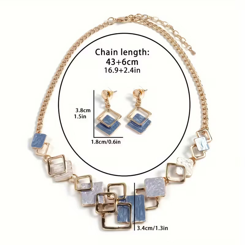 Luxury Party Necklace Earrings Set.
