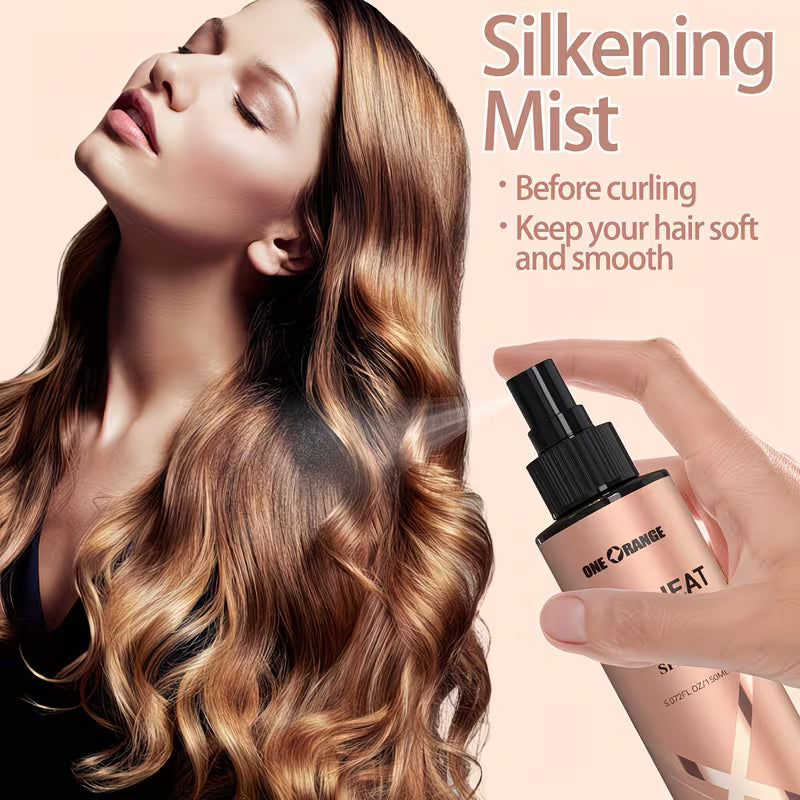 Professional Heat Protection Spray for Shine & Elasticity.