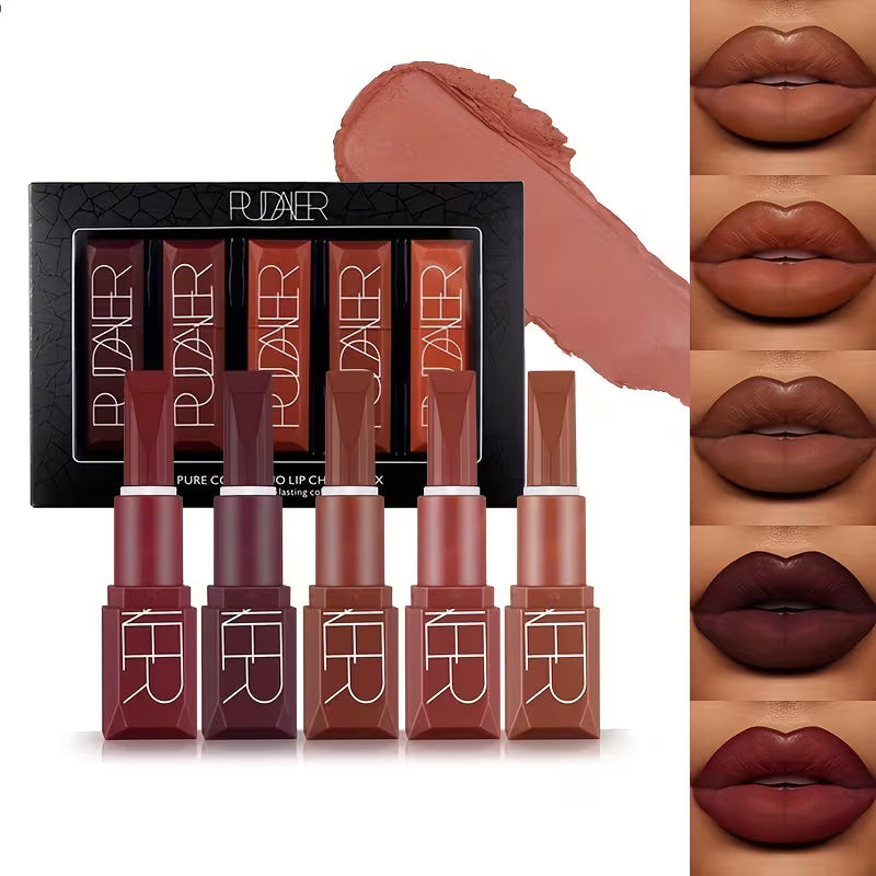 Pumpkin Color Matte Lipstick Set.