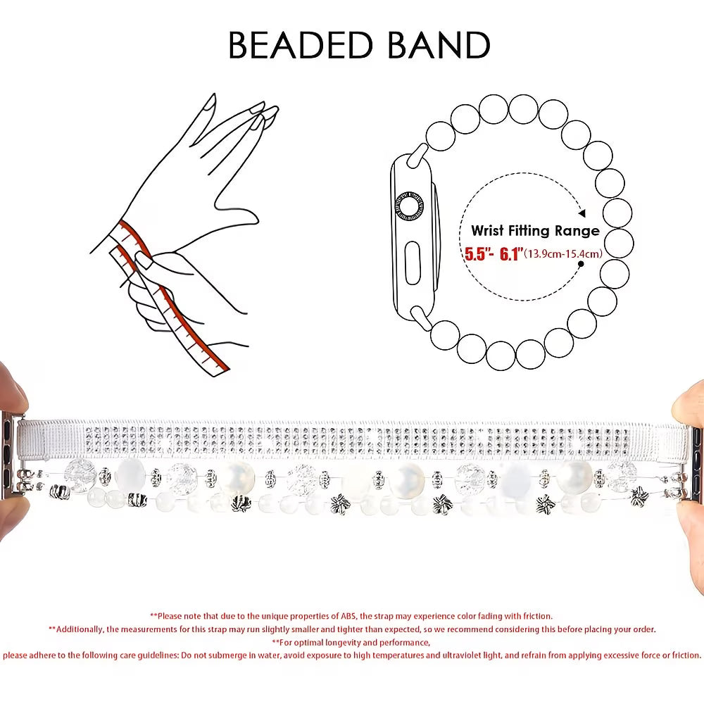 Pure White Pearl Jewelry Strap for iWatch.