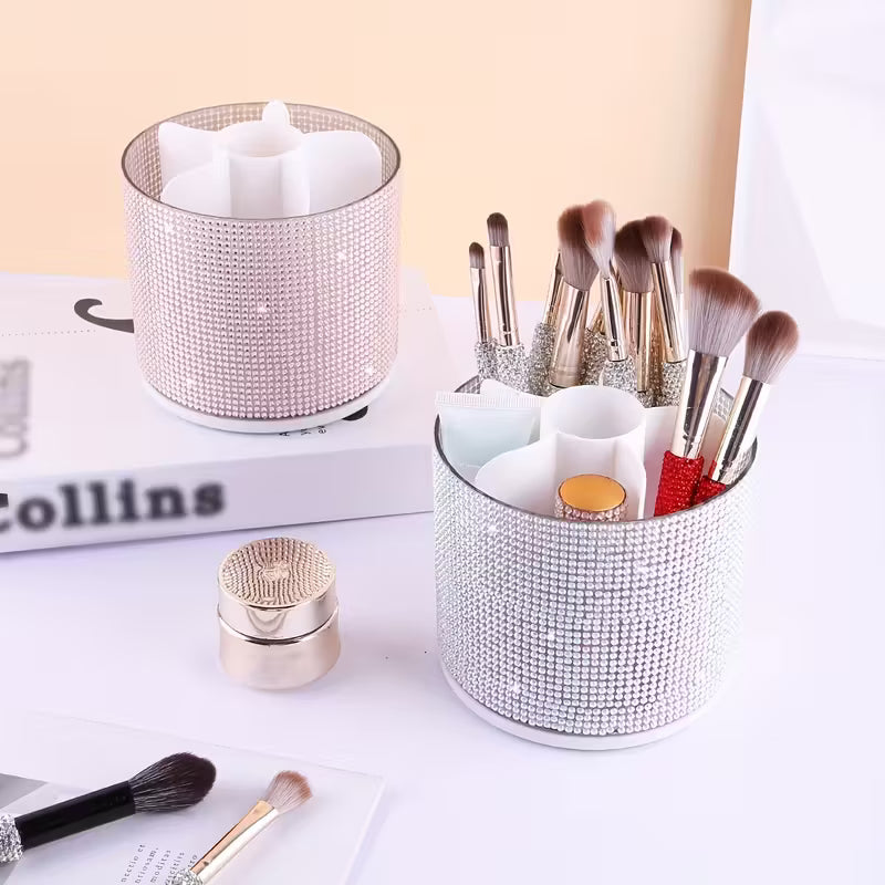 Rotating Diamond Makeup Storage Box.