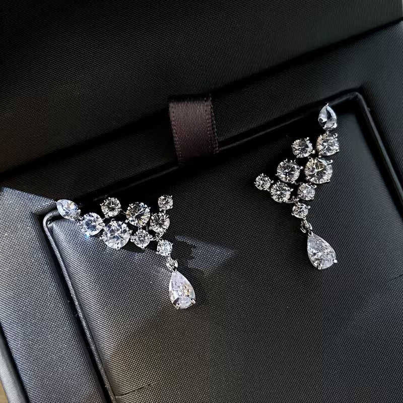 Synthetic Synthetic Zirconia Hypoallergenic earrings.