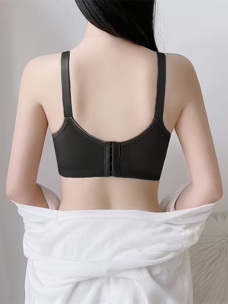 Women's Elegant Jacquard Lace Wireless Push-Up Bra.