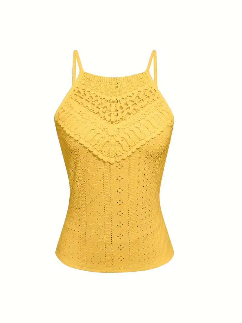 Women’s Lace Hollow-Out Tank Top.