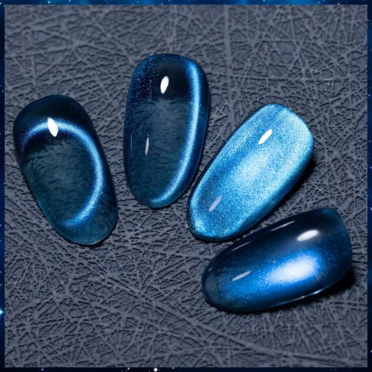 0.25oz Ocean Blue Cat Eye Gel for nail Polish.