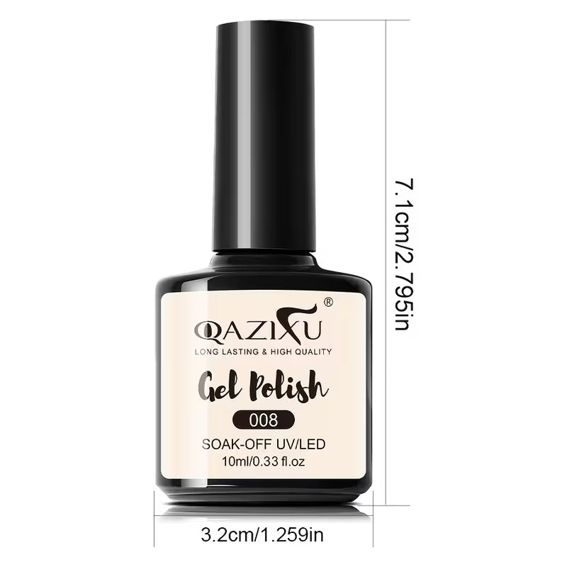 0.34oz Autumn and Winter 6pcs Caramel Cocoa Gel Nail Polish.