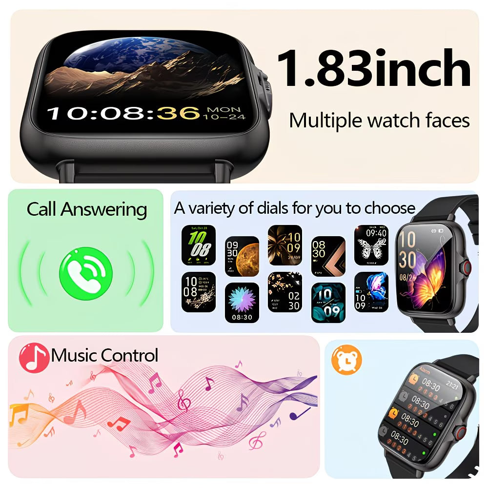 1.83" HD Full-Touch High-End Multi-Sport Smartwatch.
