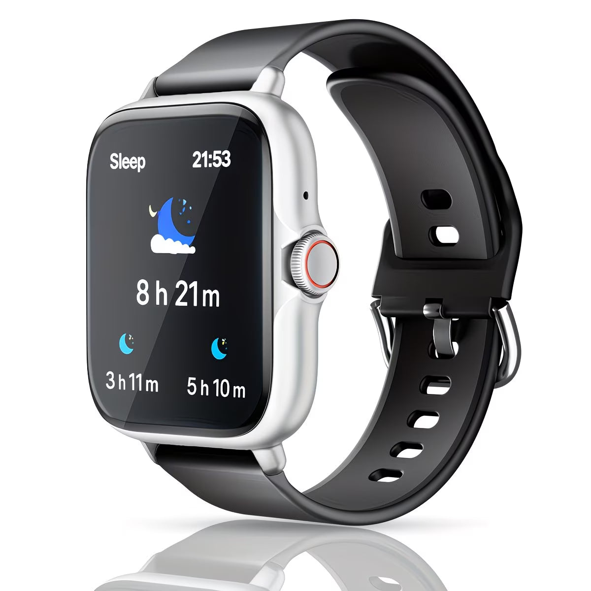 1.83'' Full Touch Screen with Sports Pedometer & Silicone Strap.