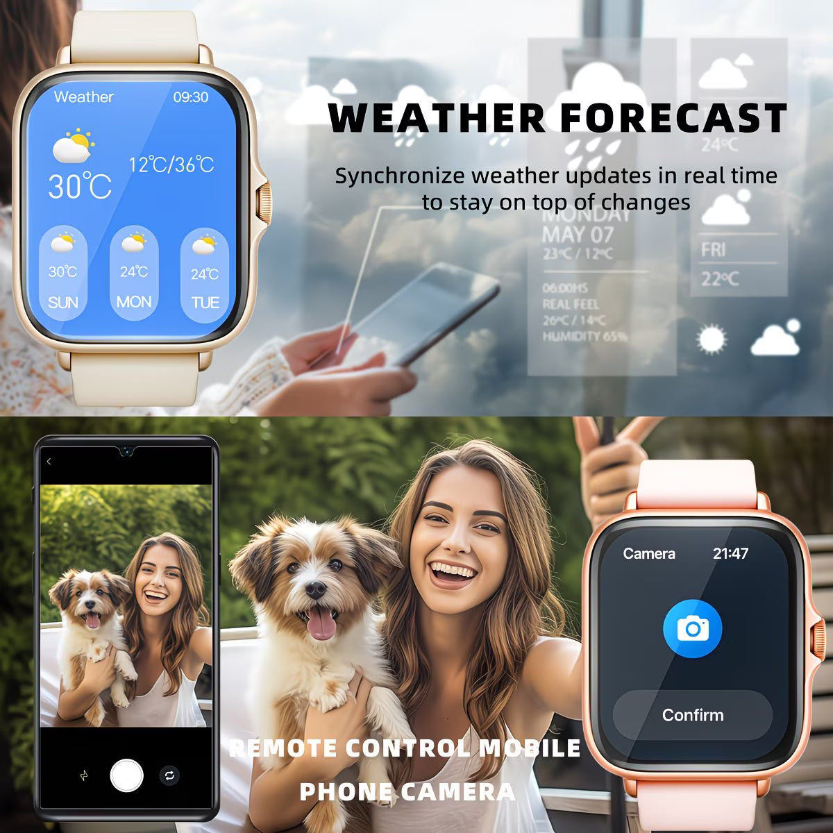 1.83'' Full Touch Screen with Sports Pedometer & Silicone Strap.