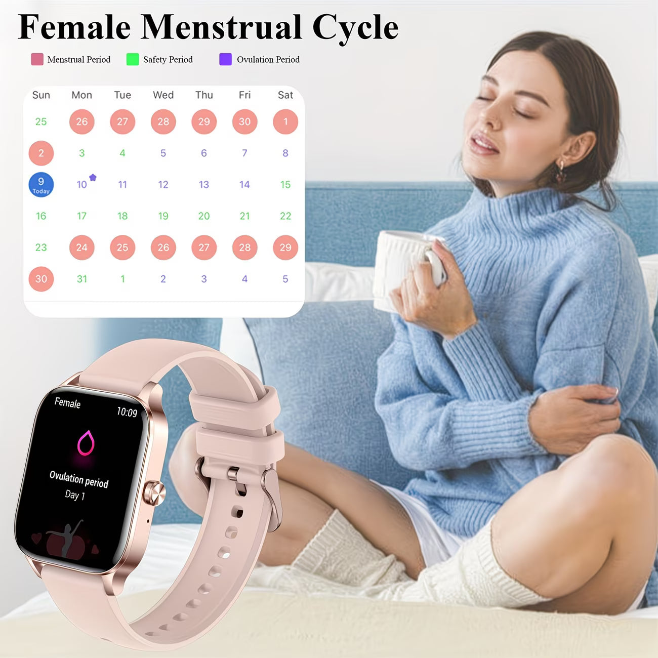 1.85" HD Display with Wireless Calling & Music Control Smartwatch.