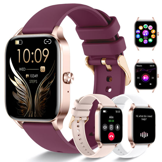 1.85" HD Display with Wireless Calling & Music Control Smartwatch.