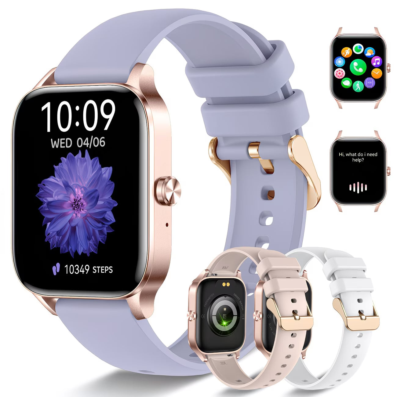 1.85" HD Display with Wireless Calling & Music Control Smartwatch.