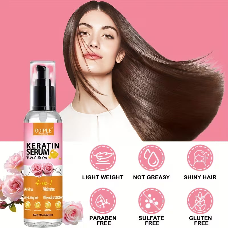 10-Benefit Argan Oil & Keratin "Liquid Silk" Serum.