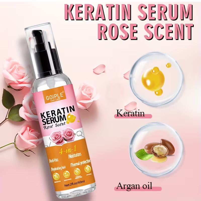 10-Benefit Argan Oil & Keratin "Liquid Silk" Serum.