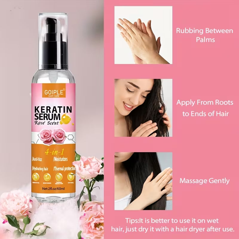 10-Benefit Argan Oil & Keratin "Liquid Silk" Serum.
