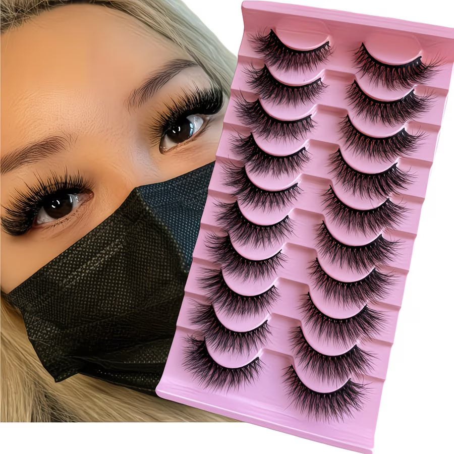 10-Pair 3D Natural Volume Lashes.