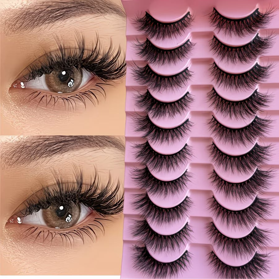10-Pair 3D Natural Volume Lashes.