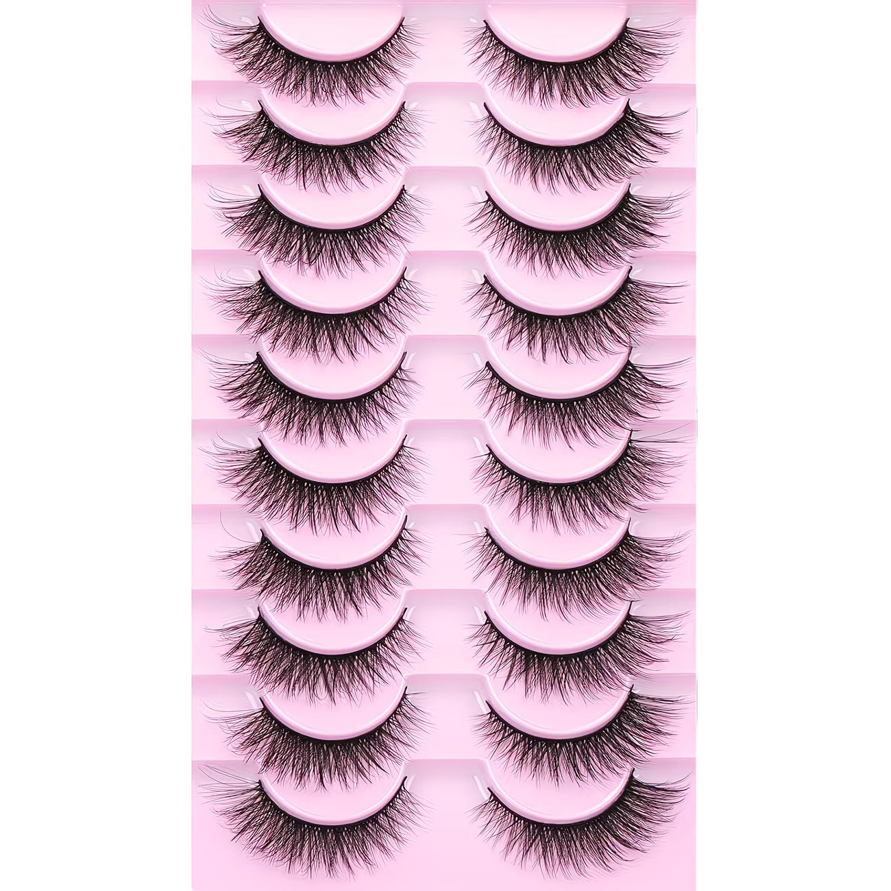 10-Pair 3D Natural Volume Lashes.