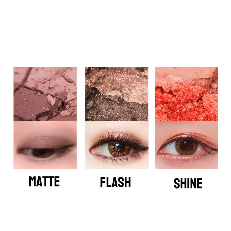 10-color Luxury Shimmer Eyeshadow Palette With Brush And Mirror.