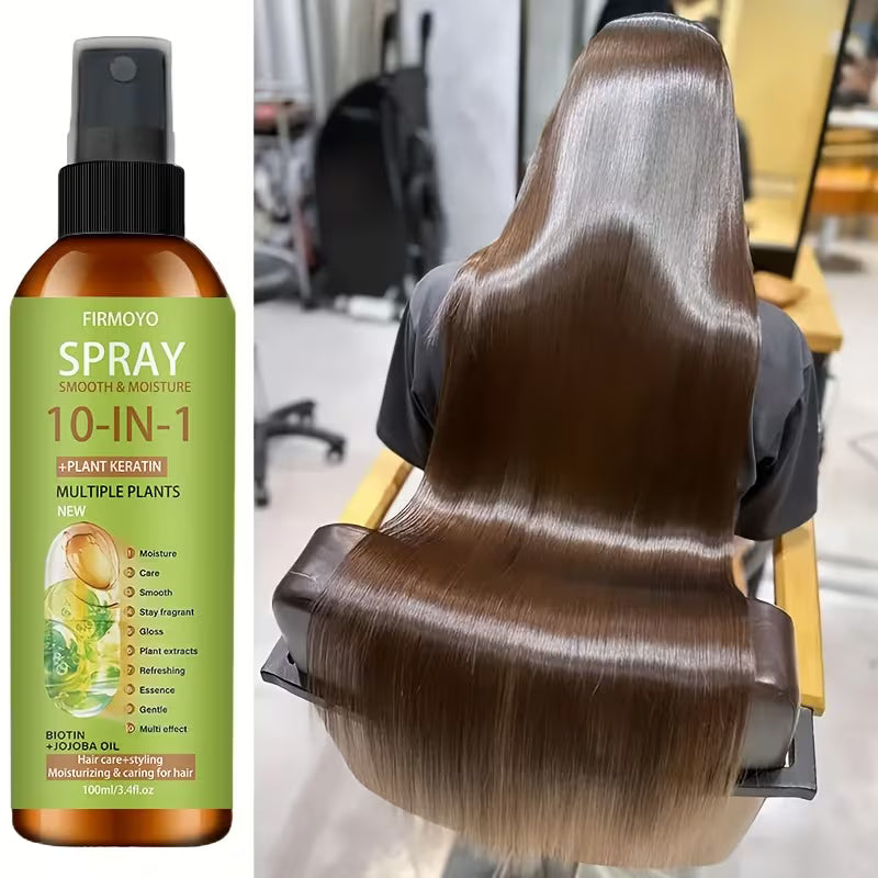 10-in-1 Leave-In Hair Treatment – Salon-Quality Heat Protectant.