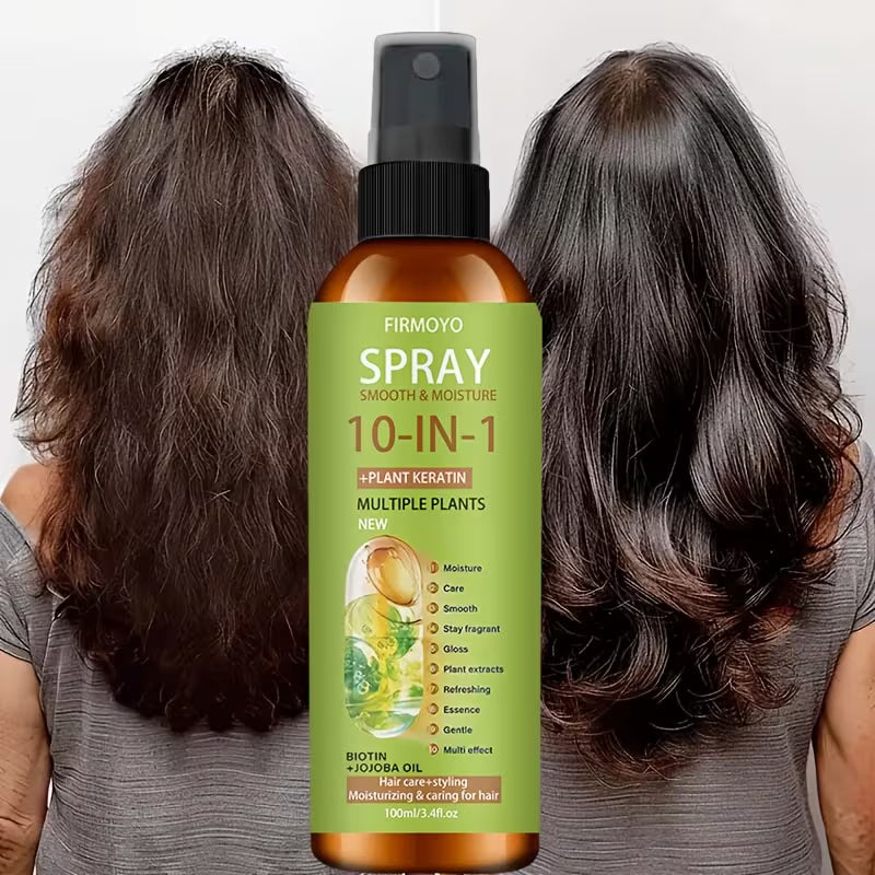 10-in-1 Leave-In Hair Treatment – Salon-Quality Heat Protectant.